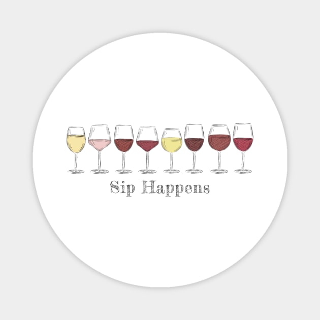 Sip Happens Magnet by Printadorable